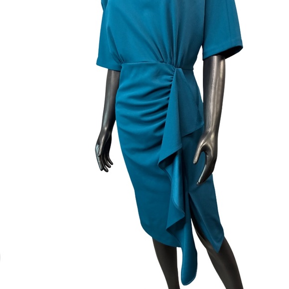 Calvin Klein Asymmetrical Blue Dress - Picture 2 of 5